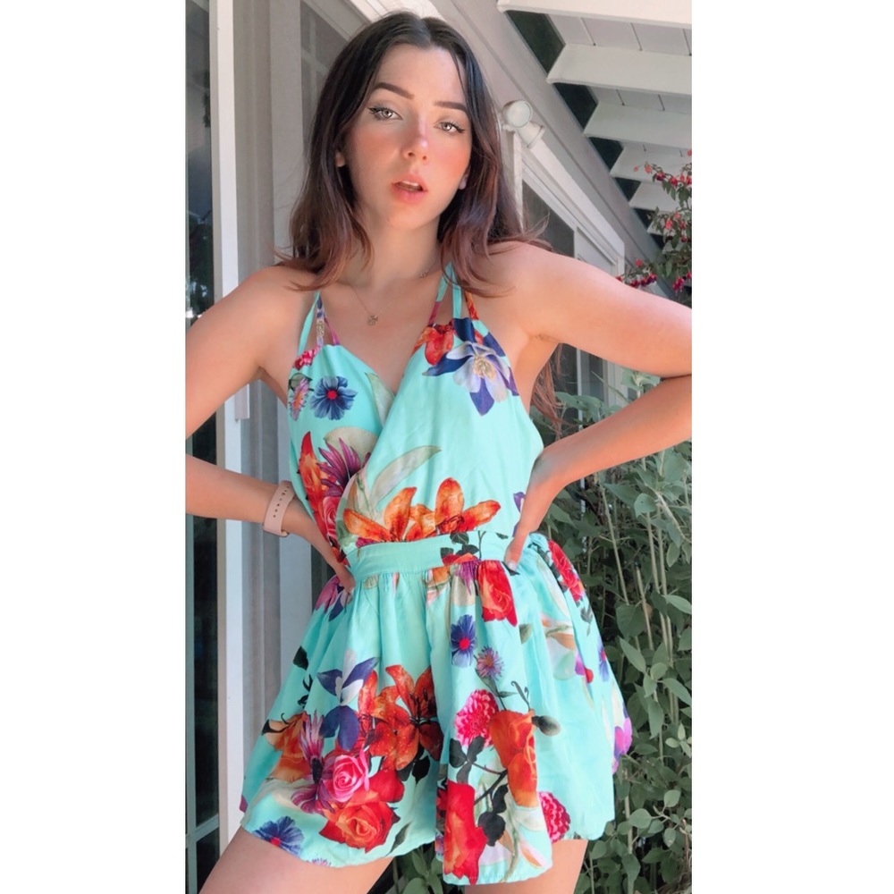 ANGEL BIBA FLORAL ROMPER